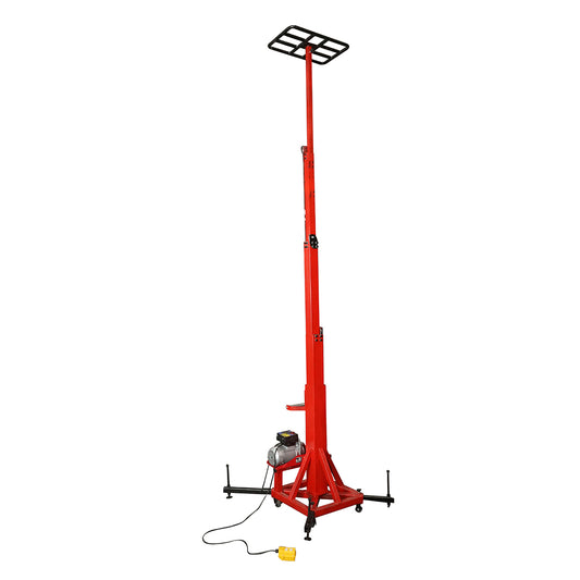 Elektromos emelő építőanyagokhoz max. magasság 4,85m, 200Kg, távirányítóval