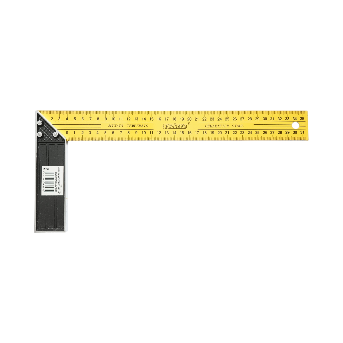 Professzionális asztalosmérleg , colostok 350mm/14 inch, alumínium nyéllel, szénacél vonalzó Crownman