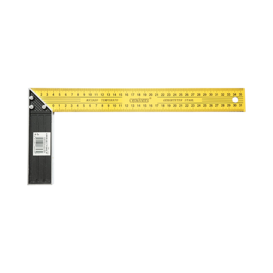 Professzionális asztalosmérleg , colostok 350mm/14 inch, alumínium nyéllel, szénacél vonalzó Crownman