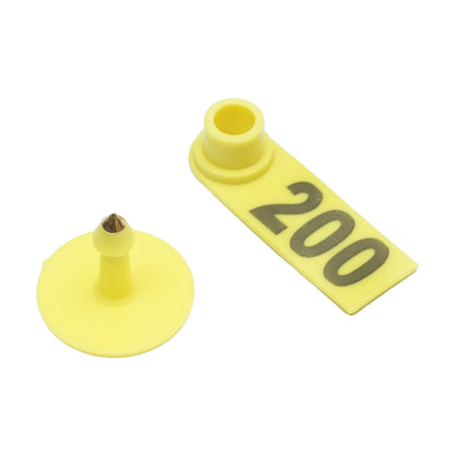 100 darab számozott füljelző készlet 101 -200 sárga kecskékhez, juhokhoz Breckner Germany