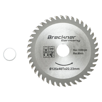 Kör alakú tárcsa fához 125x1.2x22.23mm, 40 fog Breckner Germany