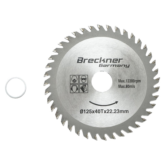 Kör alakú tárcsa fához 125x1.2x22.23mm, 40 fog Breckner Germany