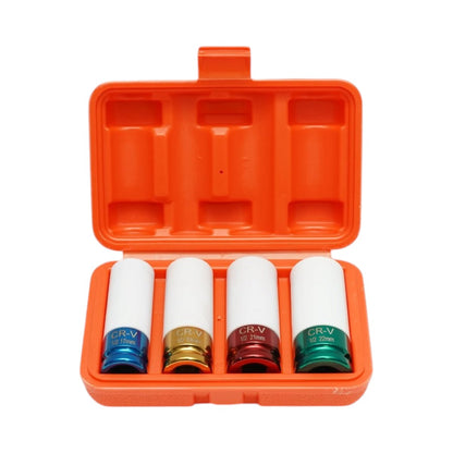 Breckner Germany csőkulcs készlet kerékcsavarokhoz műanyag felnivedelem 17mm, 19mm, 21mm, 22mm, 1/2 inch négyzet Cr-V
