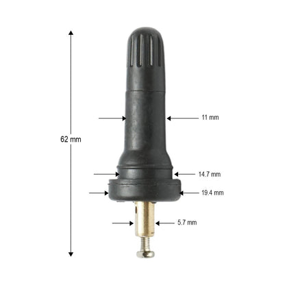 TR413 tubeless kerékventil TPMS szenzorkompatibilis