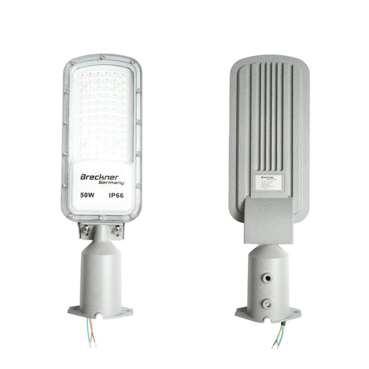 LED közúti világítólámpa 50W, 100-265V, 6500K, 5500lm oszlopra szerelhető 410x125x25mm IP66 Breckner Germany