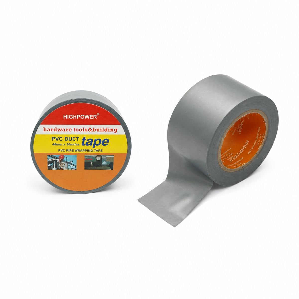 HighPower ezüst PVC Duct Tape ragasztószalag 48mm x 30m csőjavításhoz