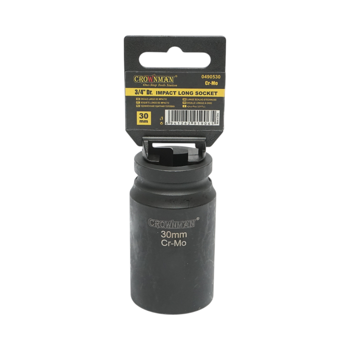Crownman Cr-Mo Crownman 30mm hosszú ütvecsavaros dugókulcs, 3/4 hüvelykes négyzet alakú