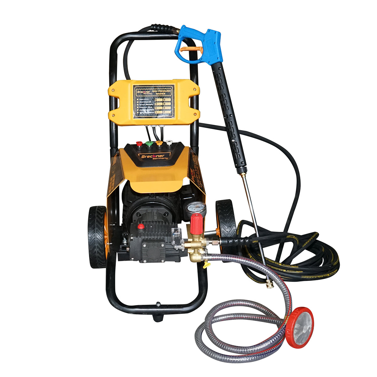 Magasnyomású mosó 4KW/380V, 220 bar, 15 L/min áramlás tömlővel és szórópisztollyal Breckner Germany