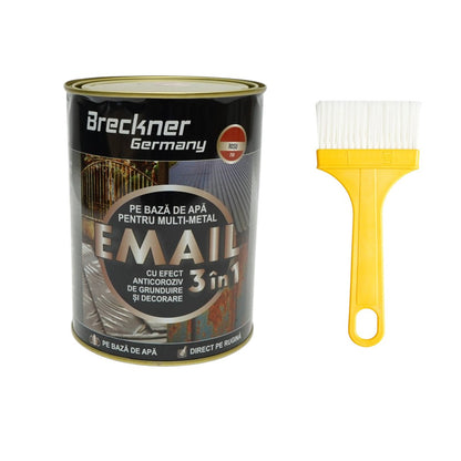 Breckner Germany 3 az 1-ben rozsdagátló email festék piros 250 fémhez 2kg, közvetlenül a rozsdára, vízalapú