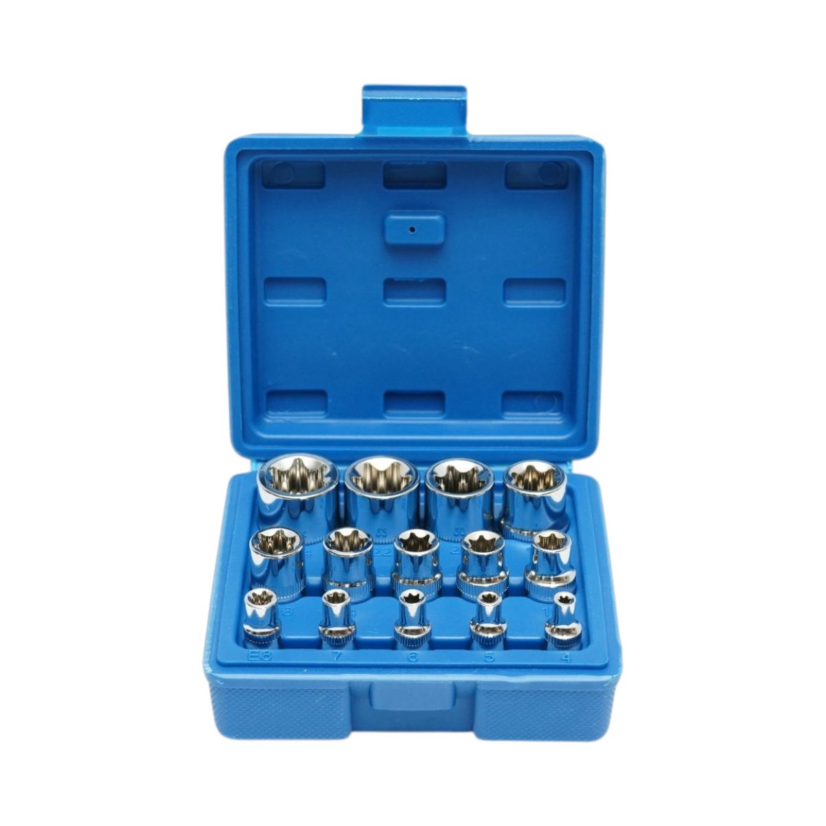E-Torx E4-E24 Cr-V 14 részes tubularis kulcs készlet Breckner Germany