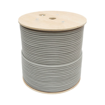 CAT6 FTP árnyékolt hálózati kábel réz 23AWG 4 érpár, kereszt elválasztó, PVC szürke 305m/tekercs