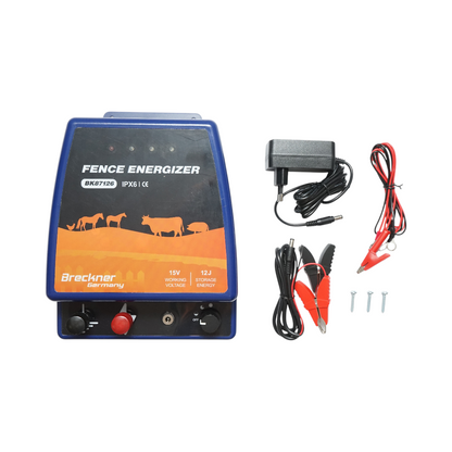 12 Joule impulzusgenerátor készülék, 12V/220V, 80 km elektromos kerítéshez IPX6 Breckner Germany