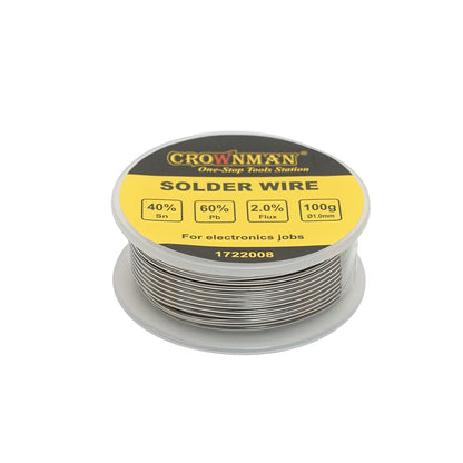 Forrasztóanyag Ø 1mm, 100g Crownman