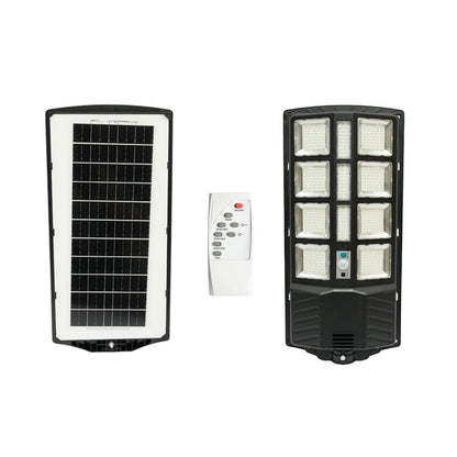 Napelemes LED közvilágítási lámpa 200W 12W-os napelem panellel, 8000mAh akkumulátor, mozgásérzékelő, távirányító, oszlopra szerelhető IP67 Breckner Germany