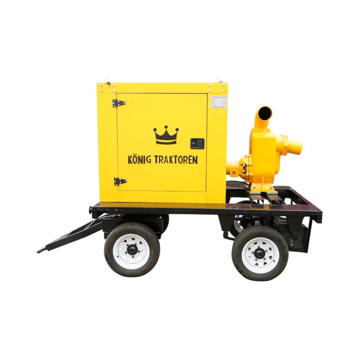 Motopompa agricola diesel pentru ape murdare 39CP, 6 toli autoamorsanta, debit 200 m3/h pe remorca tractabila KONIG TRAKTOREN