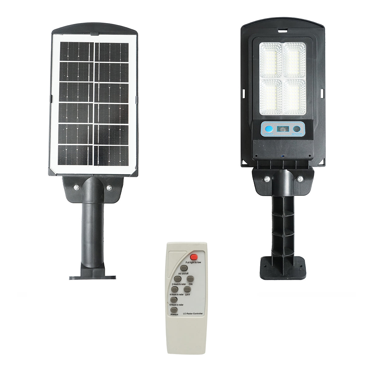 Napelemes LED utcai utcai lámpa 6500K 3W-os napelemmel, 18000mAh akkumulátorral, IP67 oszlopra szerelhető Breckner Germany
