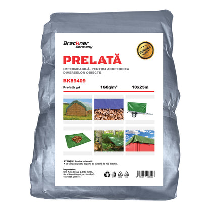 Hálós ponyva 160g/m2 szürke 10x25m Breckner Germany