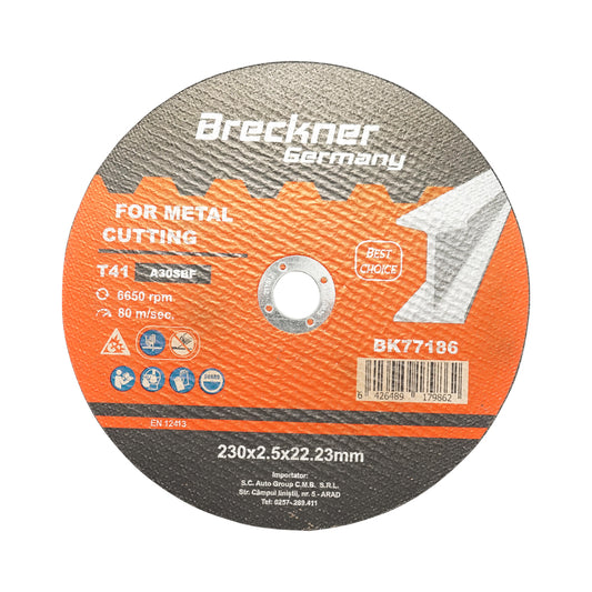 Flex korong fém vágásához és polírozásához T41 230x2.5x22mm Breckner Germany