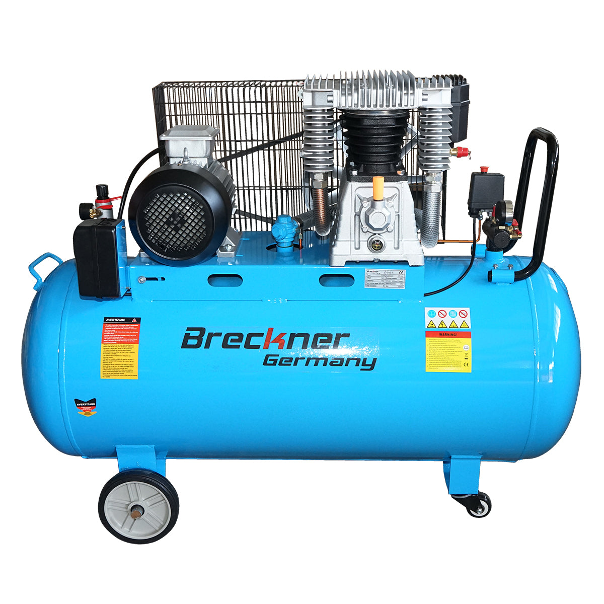 Légkompresszor 380V, 270L, teljesítmény 4kW/5.5CP maximális nyomás 8 Bar, áramlás 600L/min Breckner Germany