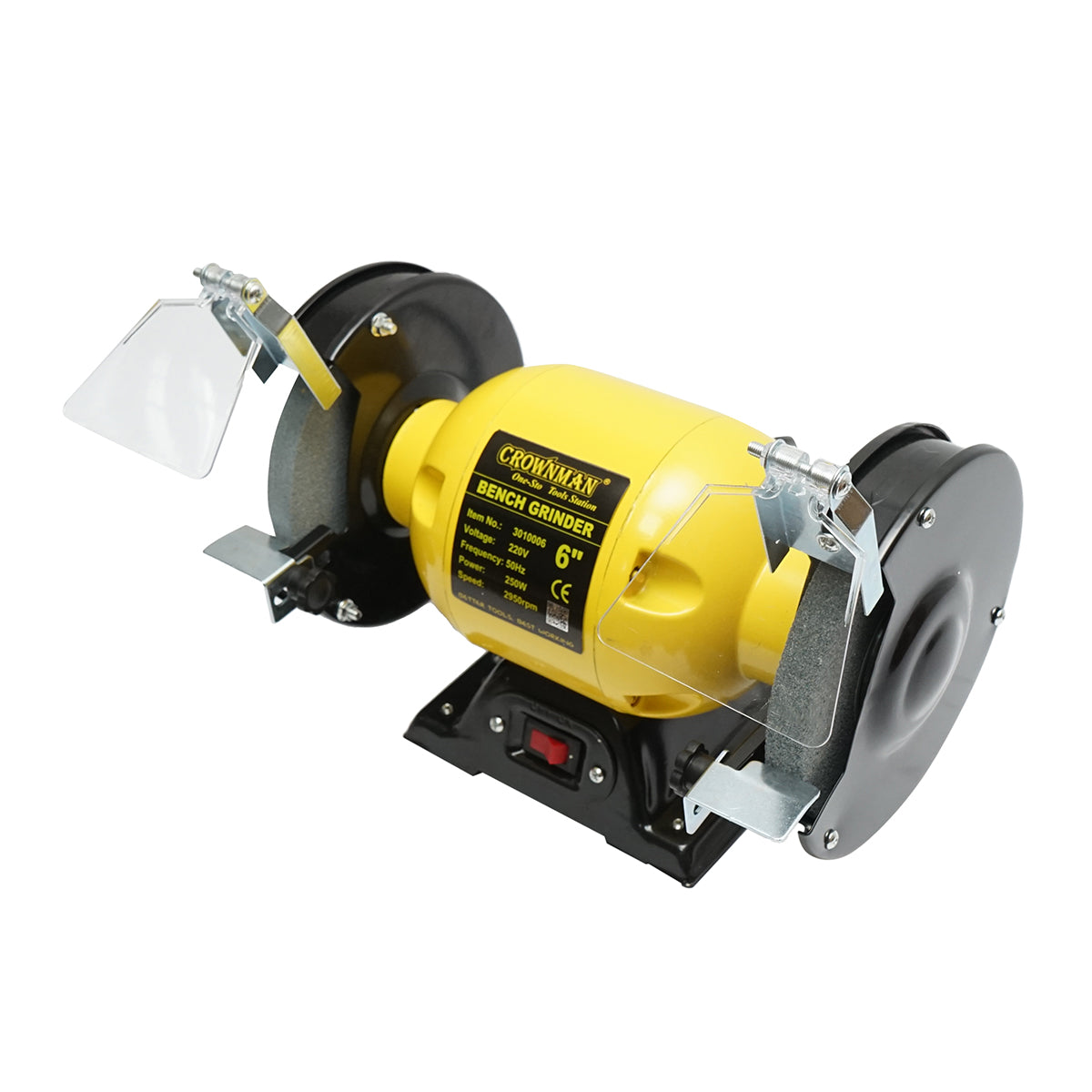 Padcsiszoló 250W, 220V, 150x16x12.7mm csiszolókorong, 2950rpm Crownman