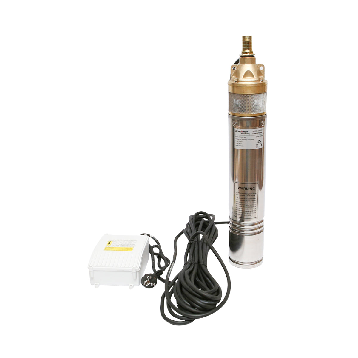 Merülő vízszivattyú D100mm, 50l/min H50m, 220V, 750W, vezérlőpanellel 4SKM100 Breckner Germany