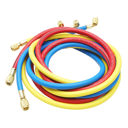 Tömlőkészlet 180 cm 3 színű tömlő készlet freon töltéshez R12, R22, R134a, 404, 502, R134a, 404, 502