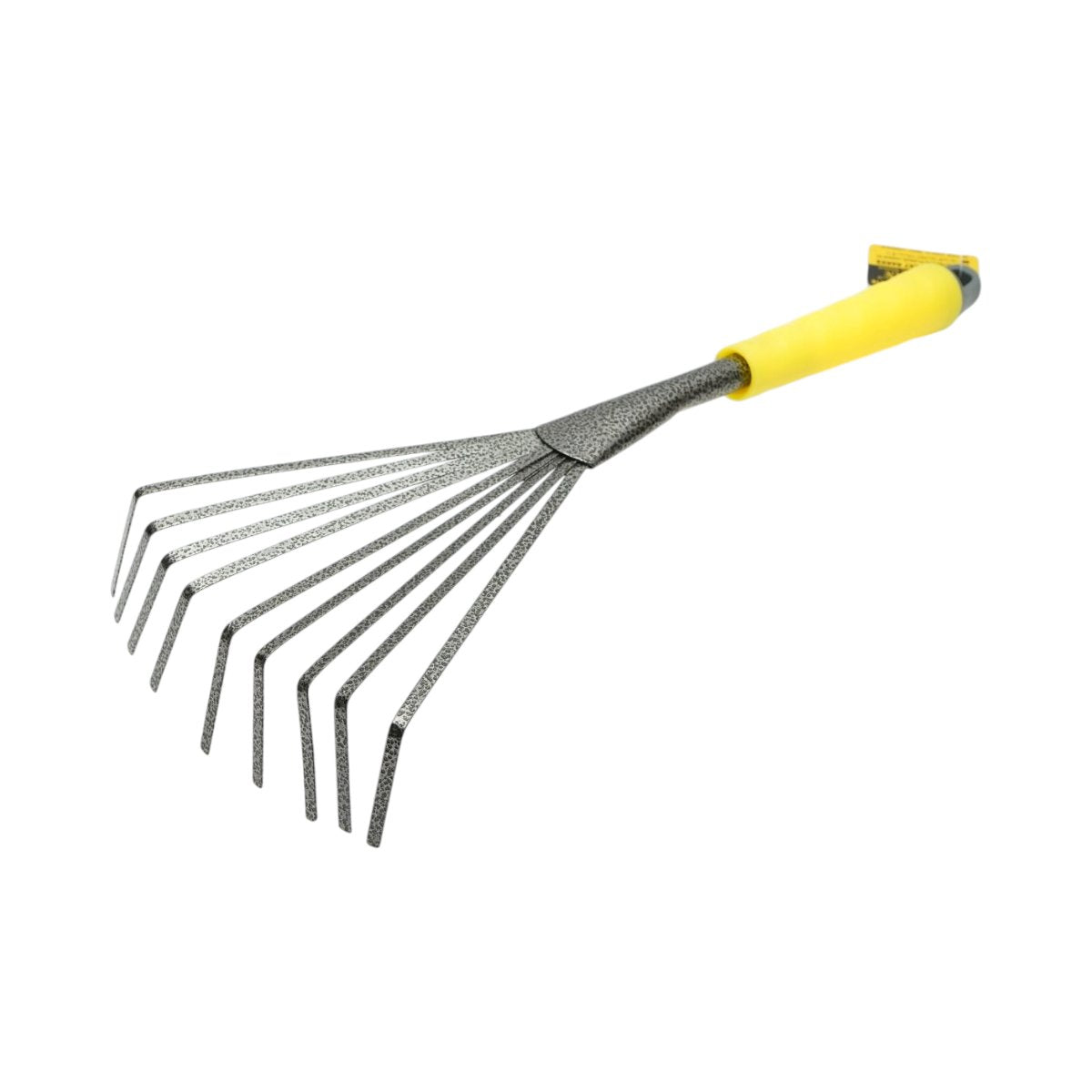 Crownman kerti fésű, kézi lombseprű 9 rugalmas fogakkal szénacélból 145x350mm, ergonomikus PP nyéllel
