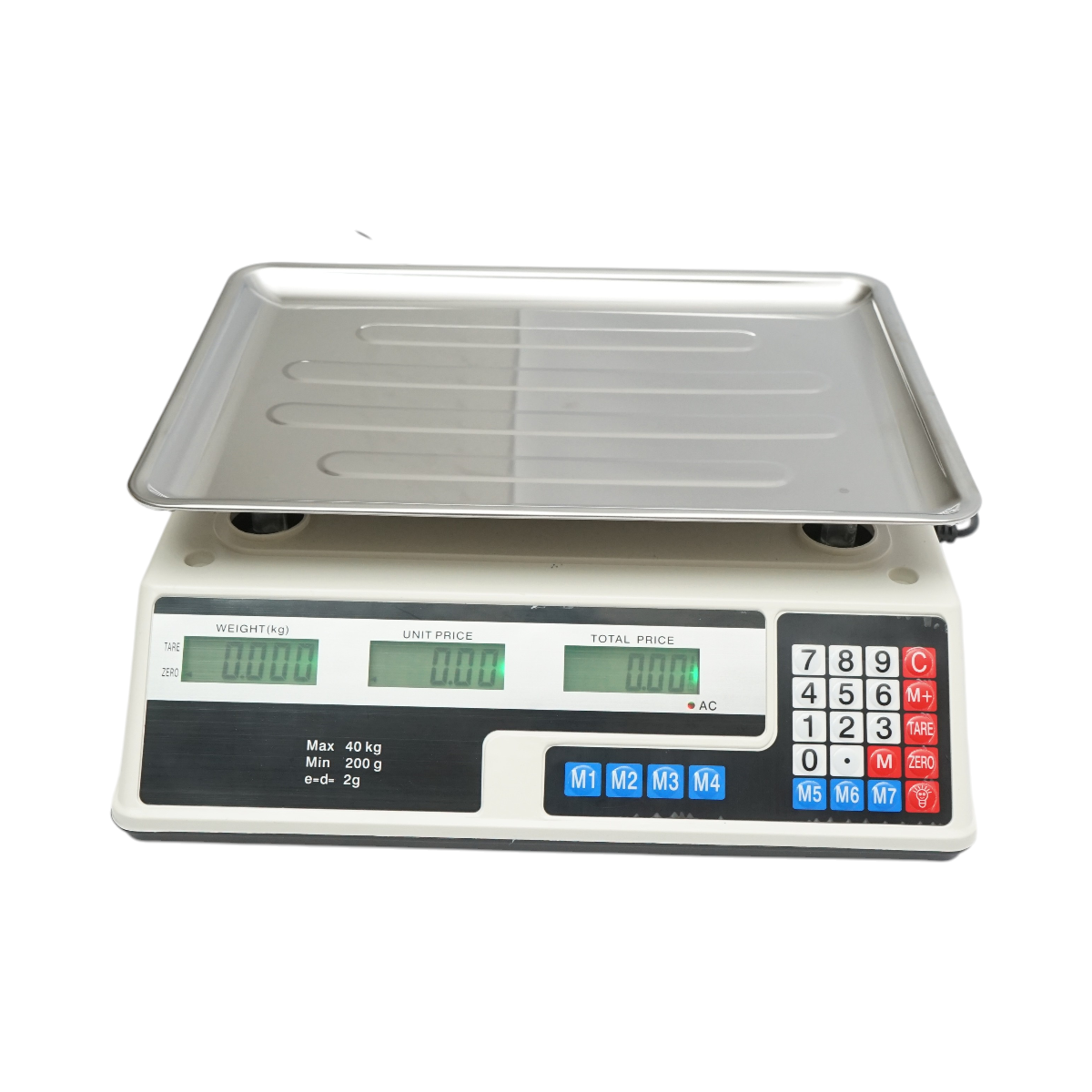 Elektronikus mérleg LCD kijelzővel, 40 kg kapacitással, 4V-os akkumulátorral Breckner Germany