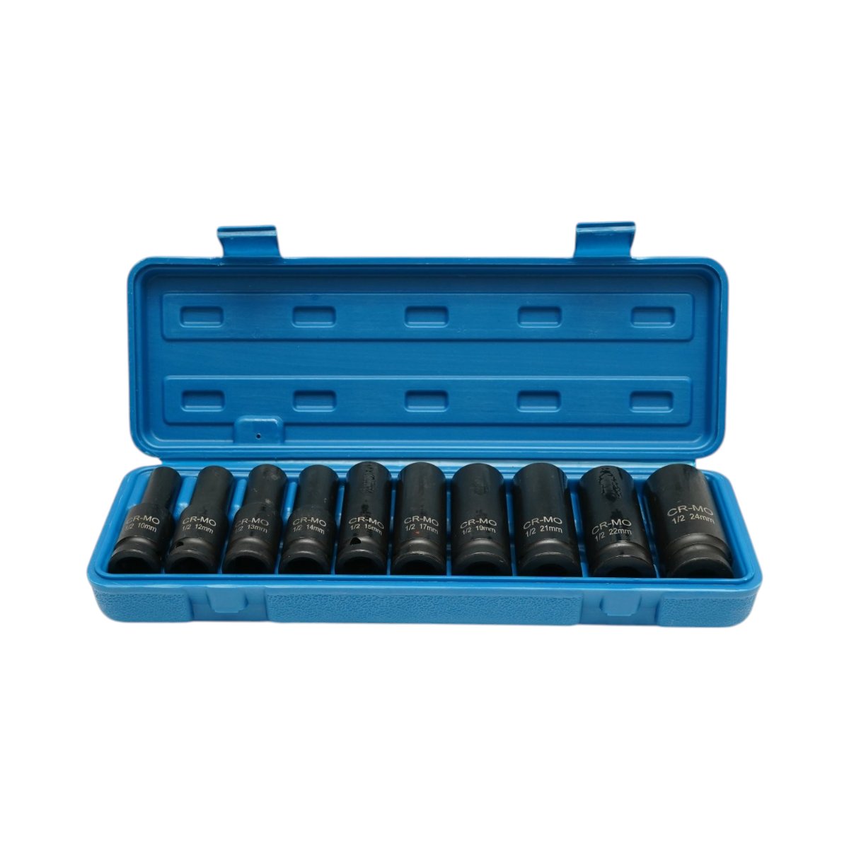 Breckner Germany hosszú ütőkulcs készlet 10-24mm, 1/2 inch négyzet Cr-Mo 10 darab