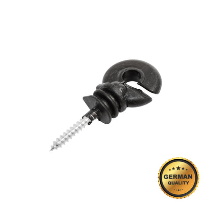 Prémium gyűrű szigetelő ABS anyagból kiváló minőségű fekete fényes fekete magas fényű elektromos kerítés 88x38mm Breckner Germany
