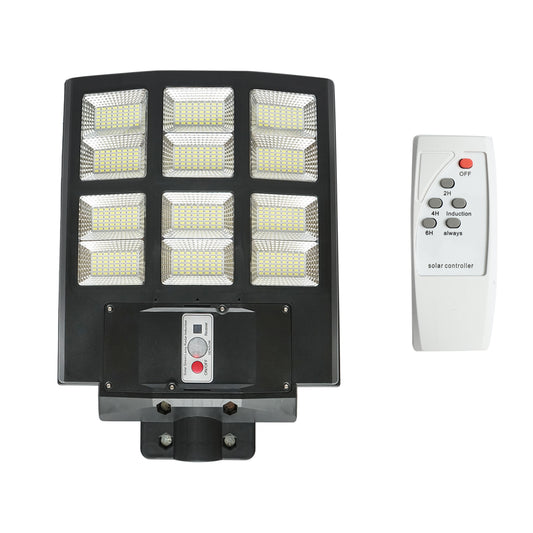 Napelemes LED lámpa 600W 18W-os napelemmel, LiFePO4 akkumulátor 3.2V/15Ah, 6500K, 2090lm, mozgásérzékelő, távirányító IP65 Breckner Germany