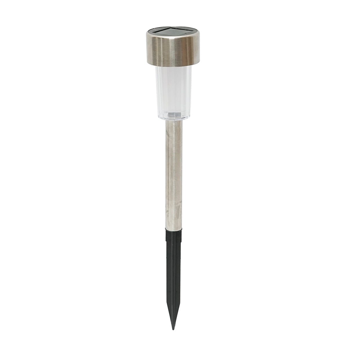 Napelemes LED lámpa rozsdamentes acélból, 6500K, magasság 30cm