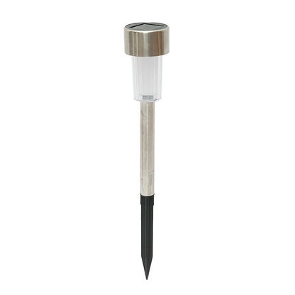 Napelemes LED lámpa rozsdamentes acélból, 6500K, magasság 30cm