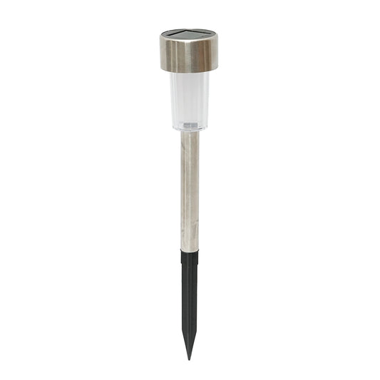 Napelemes LED lámpa rozsdamentes acélból, 6500K, magasság 30cm