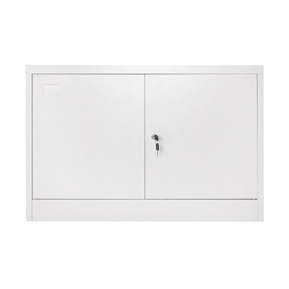 Fém fiset szekrény 900x600x400mm, 2 rögzített ajtóval, 1 polccal, szürke Breckner Germany