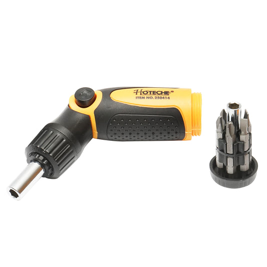 Rugalmas csavarhúzó készlet, racsni mágneses fejjel és 12 bit Hoteche