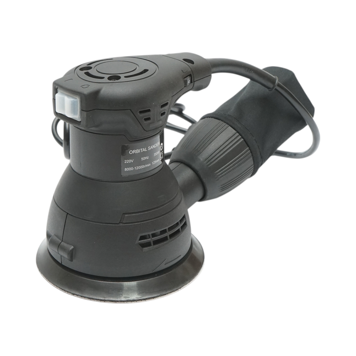 Professzionális excentrikus orbitális csiszoló 125mm, 350W, 220V, porgyűjtő zsák, 6 fokozatú sebesség 8000-12000rpm