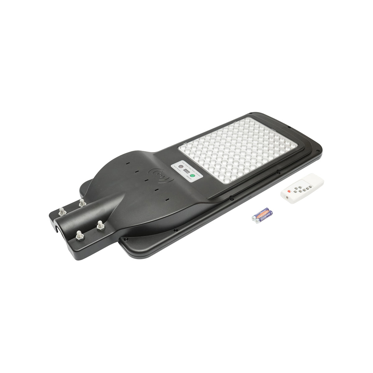 Napelemes LED-es közvilágítási lámpa 150W, IP65, 6500K, napelemmel, mozgásérzékelővel, távirányítóval, oszlopra szerelhető Breckner Germany