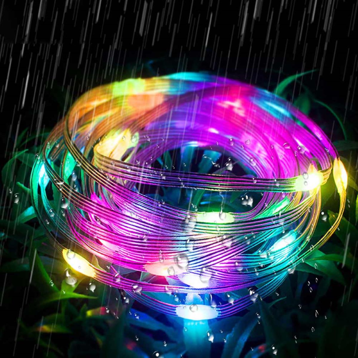 Intelligens LED szalag 2W/m 5V távirányítóval, zenei vezérlés, bluetooth, USB alkalmazás, 10m RGB+IC IP68 Breckner Germany