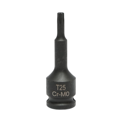 T25 torx ütőcsavarkulcs, 60 mm, 3/8 négyzetes Cr-Mo