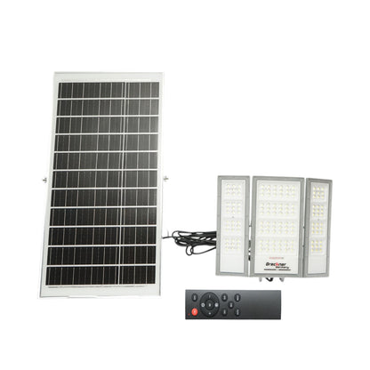 LED lámpa 2400lm, 6500K napelemes panellel 40W, LiFePO4 3.2V/30Ah akkumulátor, mozgásérzékelő és távirányító IP66 Breckner Germany