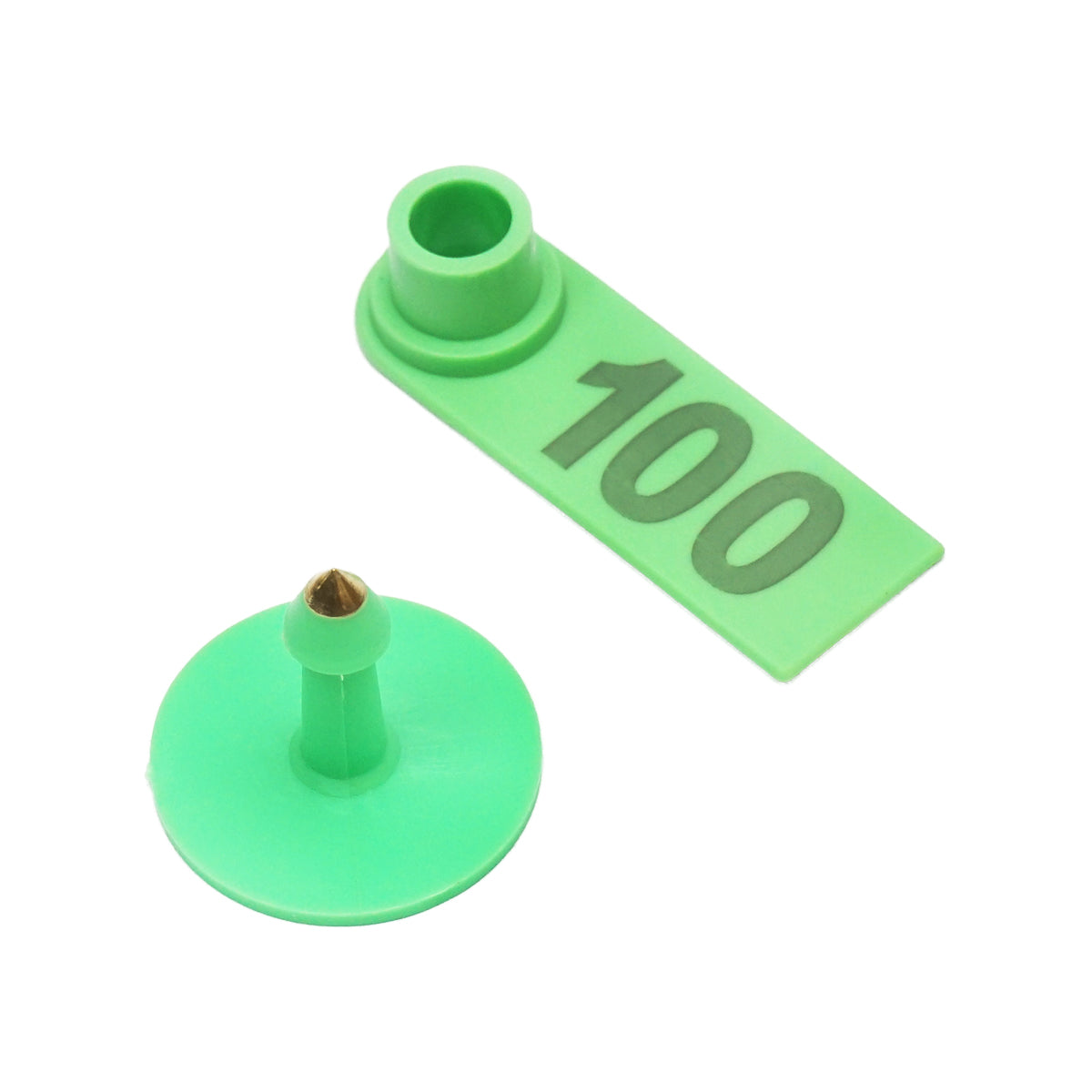 100 darab számozott füljelző készlet 001-100 zöld kecskékhez, juhokhoz Breckner Germany