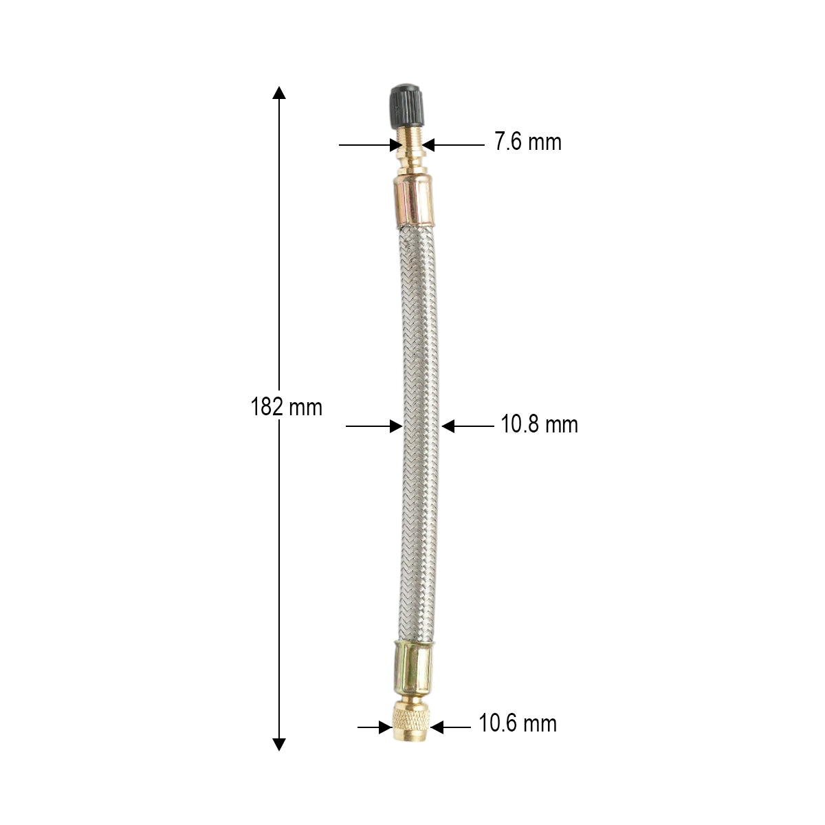 Flexibilis kerékcsap hosszabbító 180mm fém burkolattal