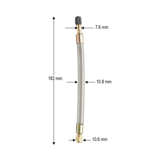 Flexibilis kerékcsap hosszabbító 180mm fém burkolattal