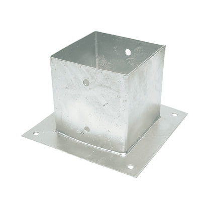 Négyszögletes tartóoszlop 141x141x150mm, 2mm vastag, horganyzott acélból
