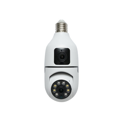 Felügyeleti kamera 2 objektíves intelligens izzó PTZ, WIFI 2.4G 1080P FHD 2MP, E27 izzó típus mozgásérzékelővel, éjjellátó és V380 Pro alkalmazással.