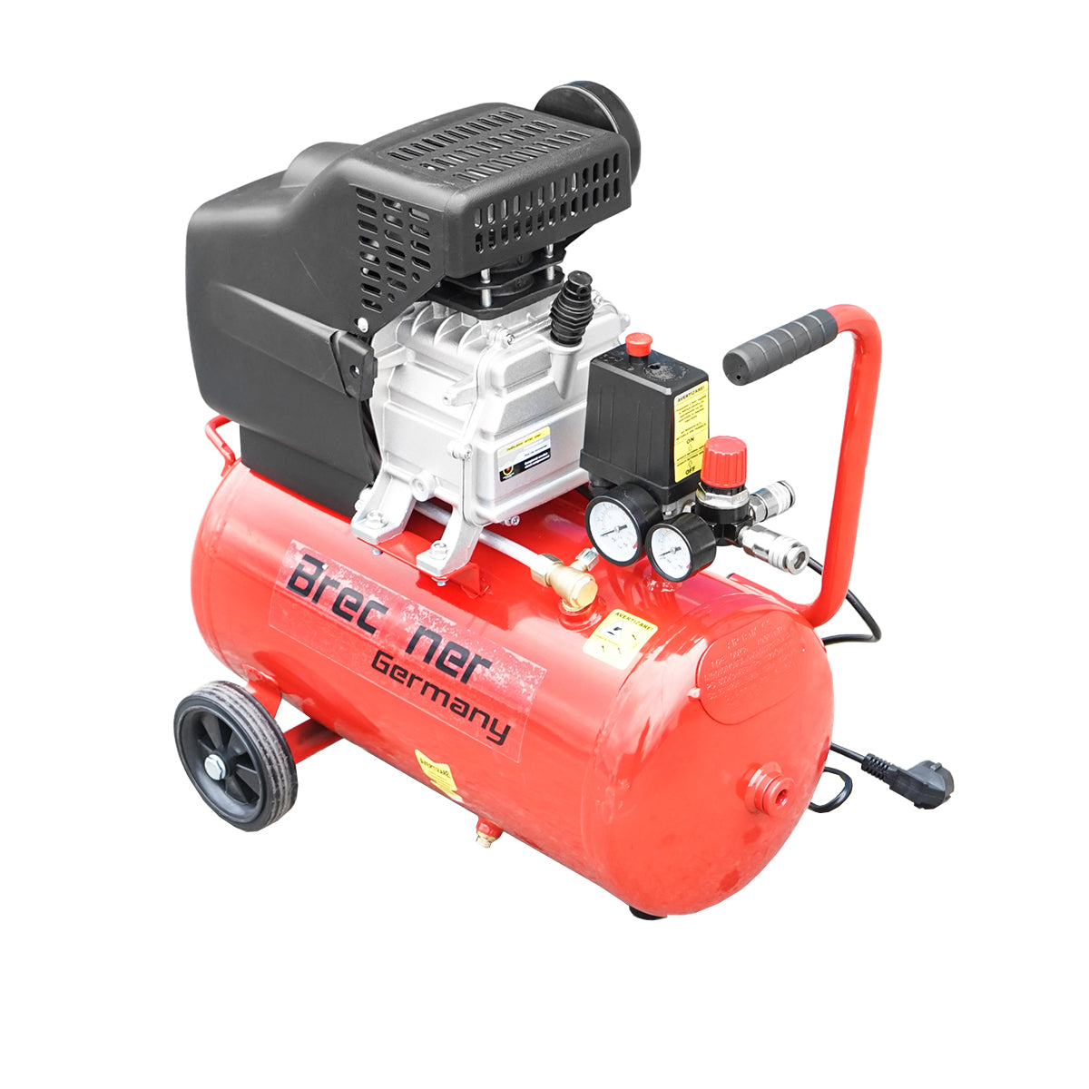 Kompresszor 24L légkompresszor teljesítmény 1.5kW/2CP maximális nyomás 8 Bar, szívólevegő térfogat 184L Breckner Germany