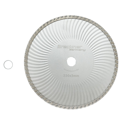 Folyamatos gyémánttárcsa 230x3mm nedves/száraz vágáshoz betonhoz és kerámiához Breckner Germany