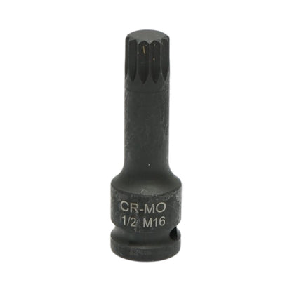 Breckner Germany M16 Spline ütő bitdugókulcs 78mm, 1/2 inch négyzet Cr-Mo