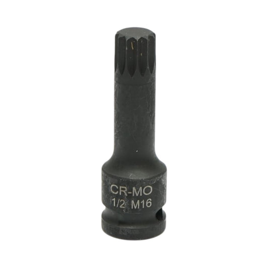 Breckner Germany M16 Spline ütő bitdugókulcs 78mm, 1/2 inch négyzet Cr-Mo